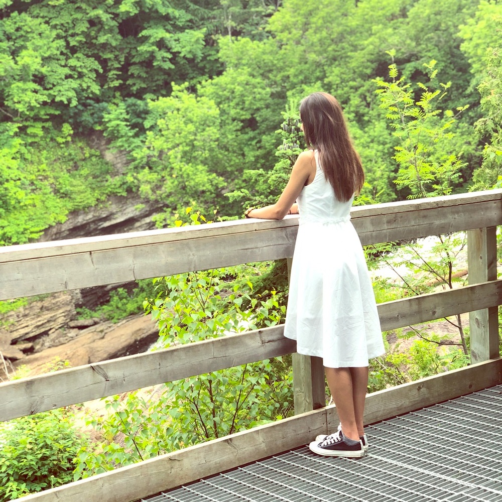 White dress Hi-low